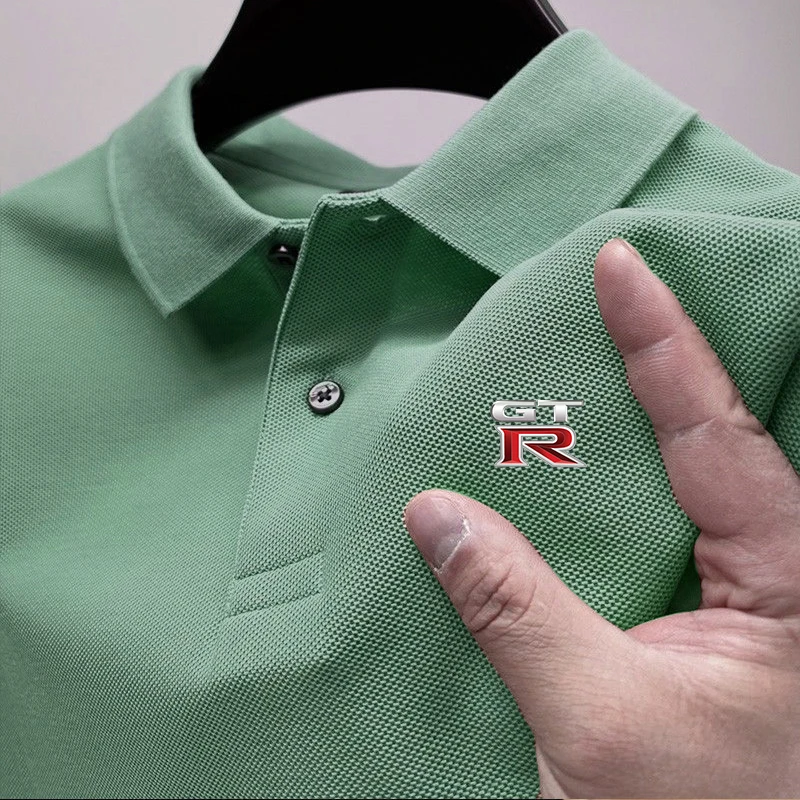 2024 nuova estate GTR polo casual da golf da uomo abbigliamento di lusso camicia a maniche corte con colletto di marca di alta qualità