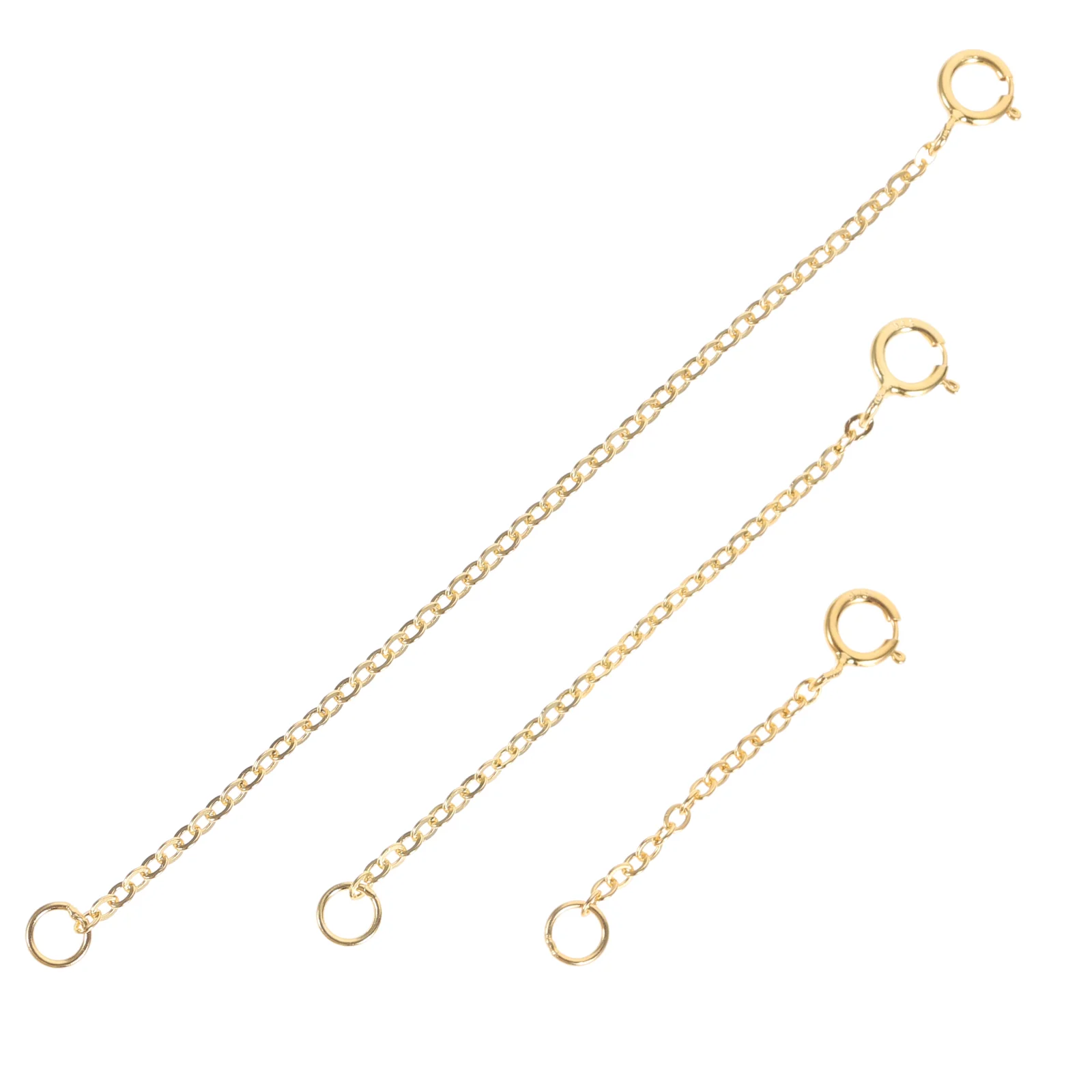 

3 Pcs Cadmium-free Extender Chain Jewelry Making Accessories Set DIY Supplies Extended Chains for Necklaces