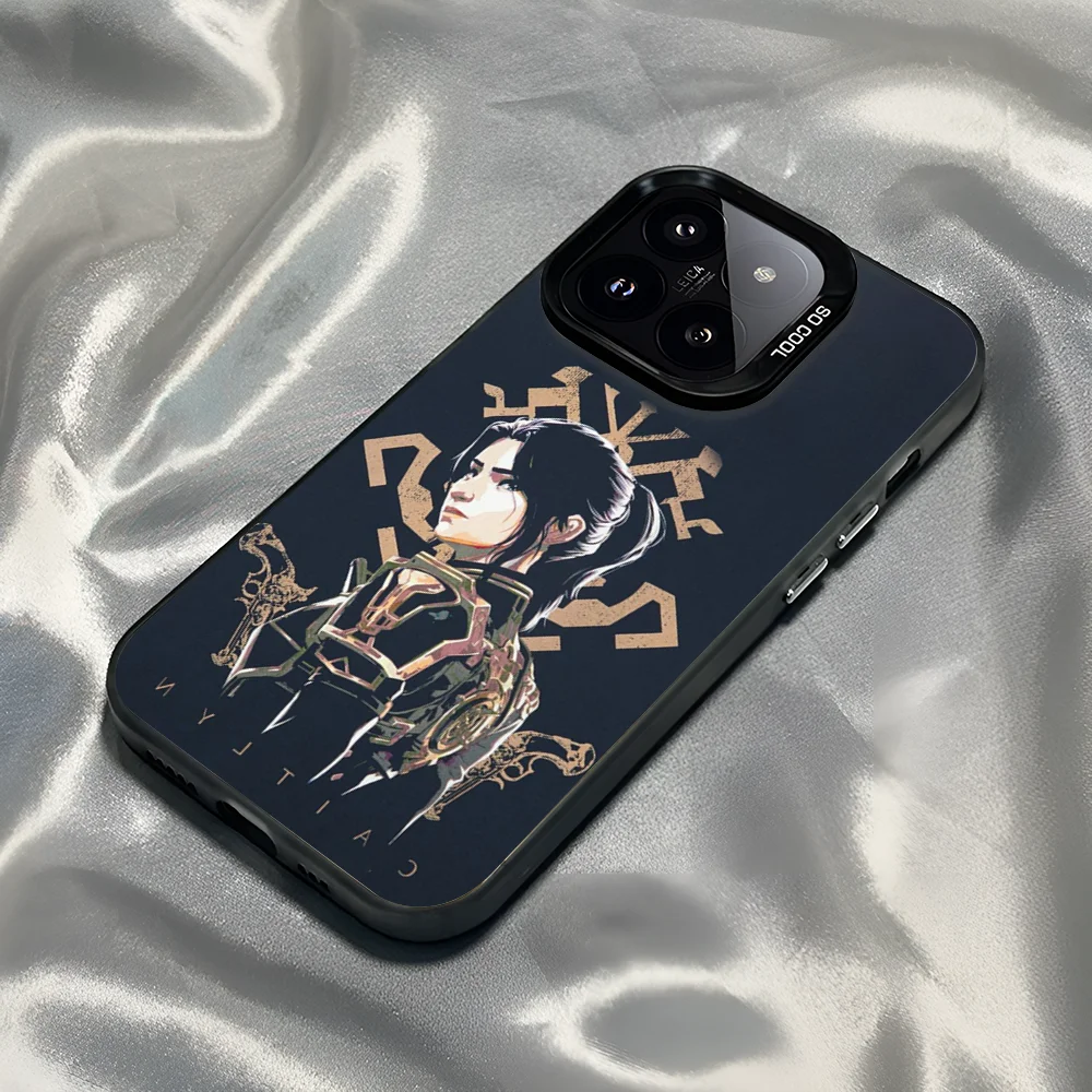 Epc Game Caitlyn A- Arcane L-Lol جراب هاتف IMD جراب هاتف آيفون 16 15 14 13 12 11 Pro Max Plus غطاء فضي اللون #4