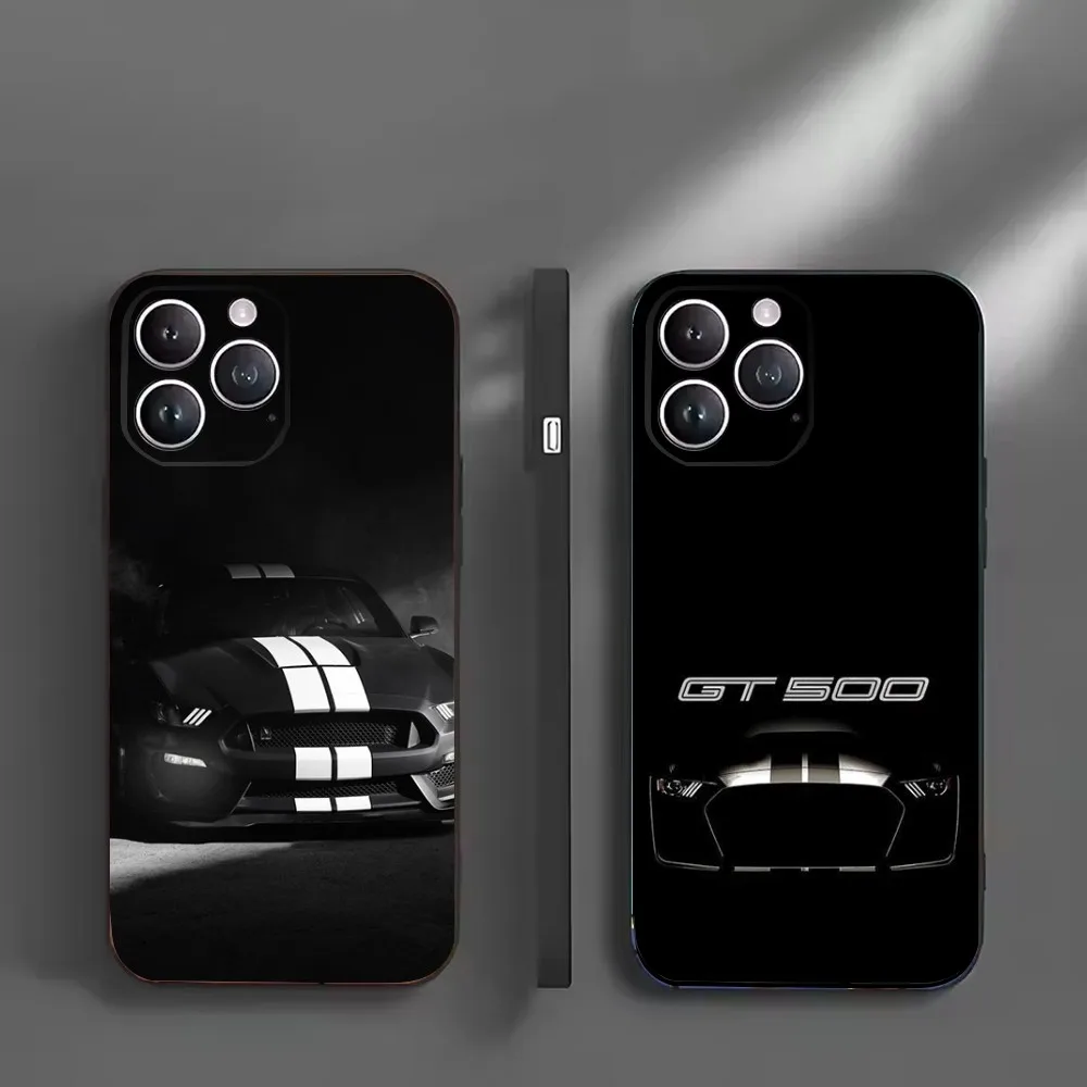 

Car S-ShelbyS-S M-MustangS-S GT Phone Case For iPhone16,15,14,13,12 Mini 11 Pro XR,X,XS,MAX 7,8 Plus Silicone Cover Soft Black