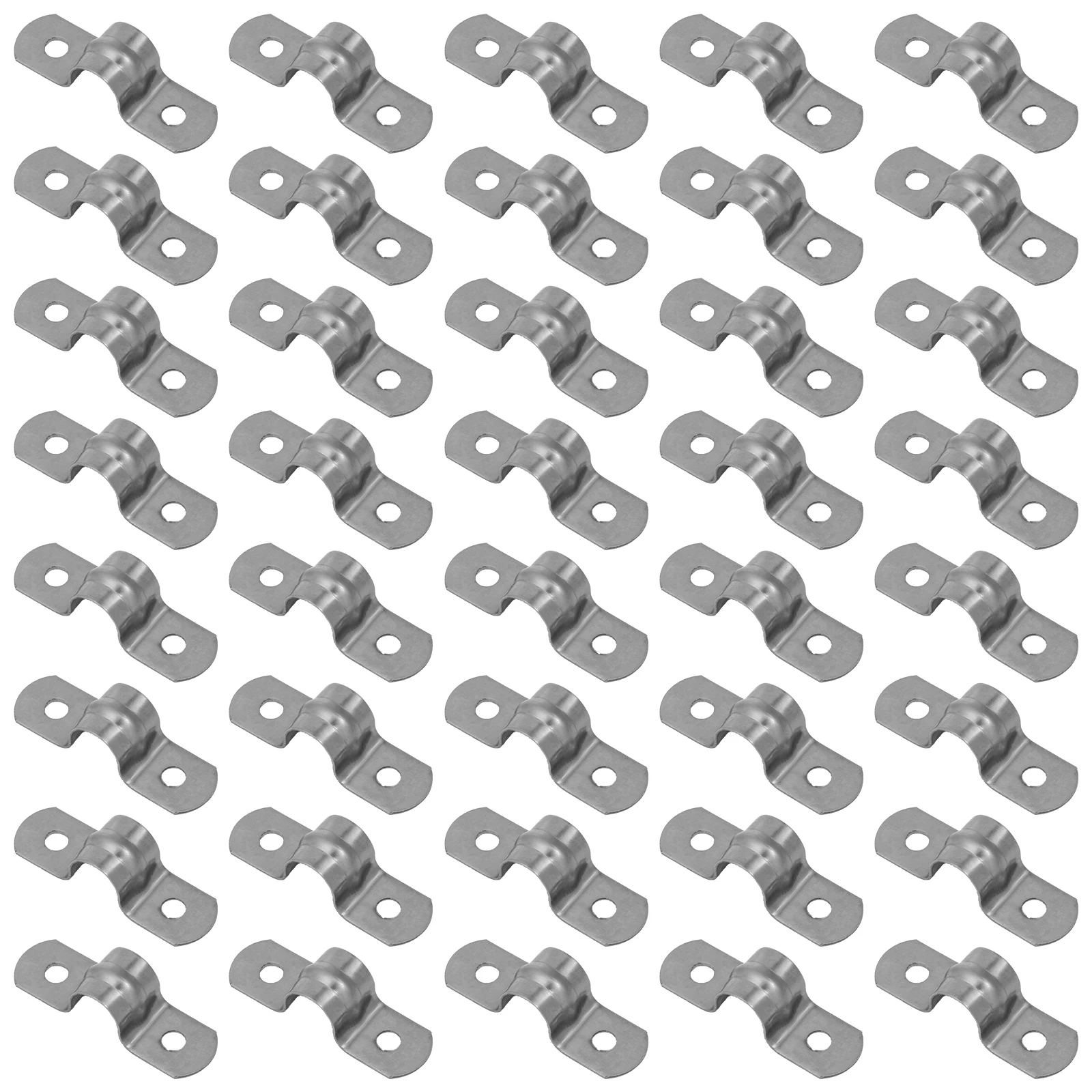 

40 Pcs U Shape Pipe Clamps Stainless Steel Thickened Smooth Surface No Burrs Easy Install Portable Water Pipes Rubber Hoses