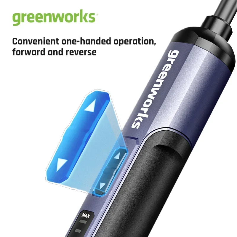 Greenworks 4V Cordless Rotary Tool Mini Drill Electric Screwdriver Set 2000mAh Li-ion Battery USB Rechargeable with 26 Bits Set