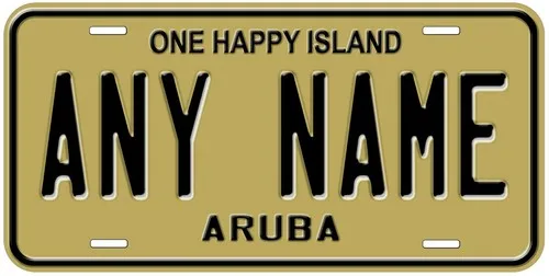 Aruba Any Name Personalized Novelty Car License Plate Aluminum