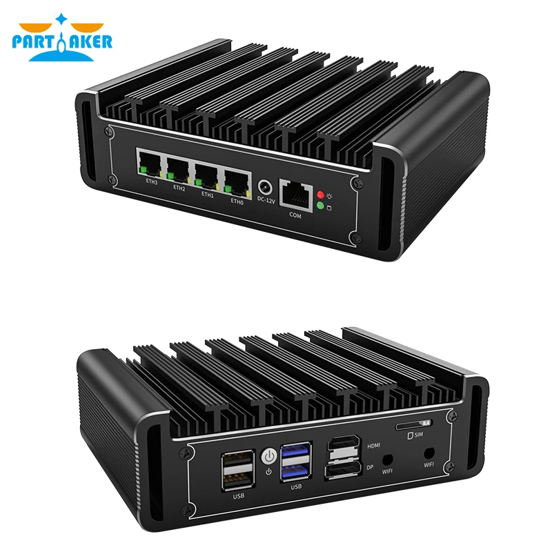 PfSense 산업용 팬리스 미니 PC, 방화벽 i7 1165G7 i5 1135G7 N5105 4x 인텔 i226 2.5G LAN, 2xDDR4 NVMe, 4xUSB HDMI2.0 OPNsense