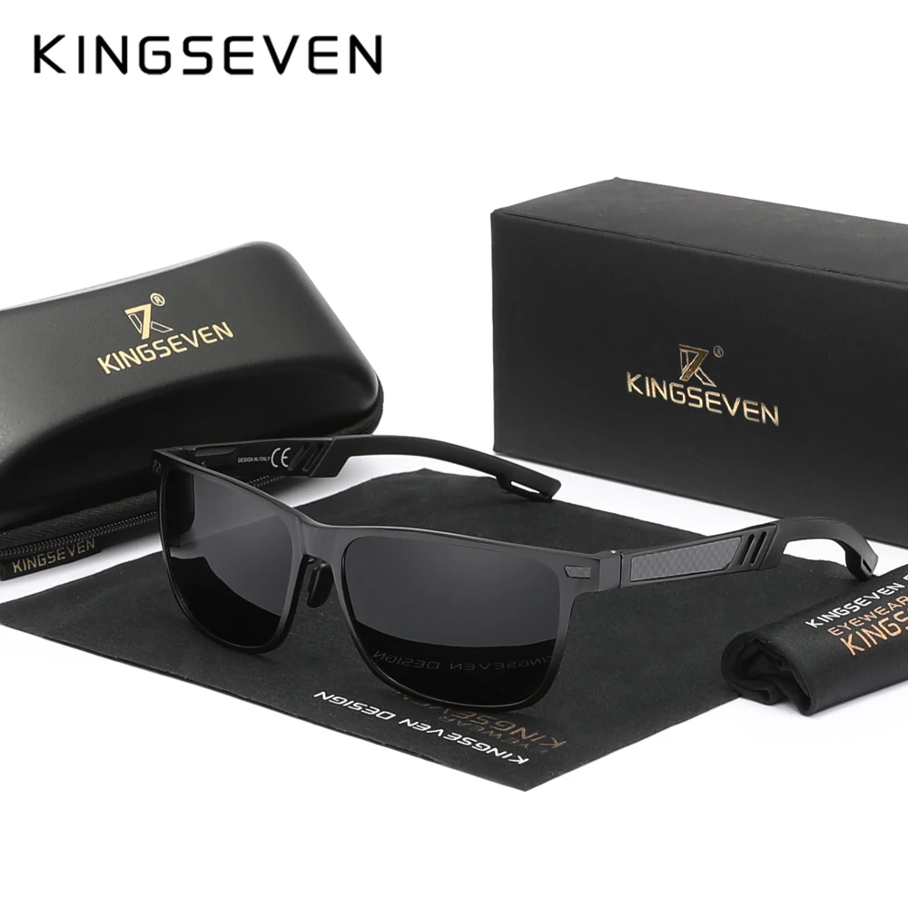 

KINGSEVEN брендовые солнцезащитные очки высокого качества, мужские поляризационные очки UV400, модная оправа из углеродного волокна, дизайн, роскошные женские очки