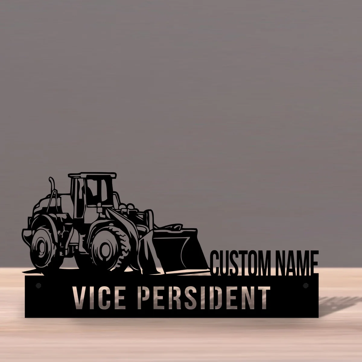 Custom Bulldozer Driver Desk Name Plate Wedge Personalized Construction Vehicles Nameplate Office Sign Plaque Heavy Equipment