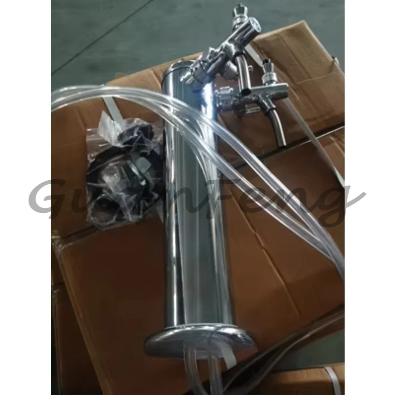Three tap draft beer tower dispenser kegerator