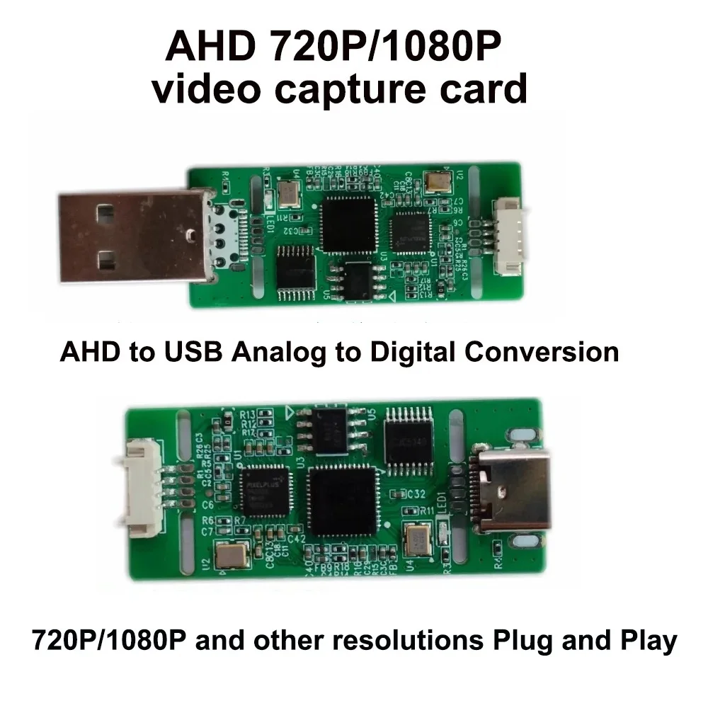 

AHD to USB capture Analog signal to digital USB camera module AHD to Type-c module UVC free drive for Android free plug and play