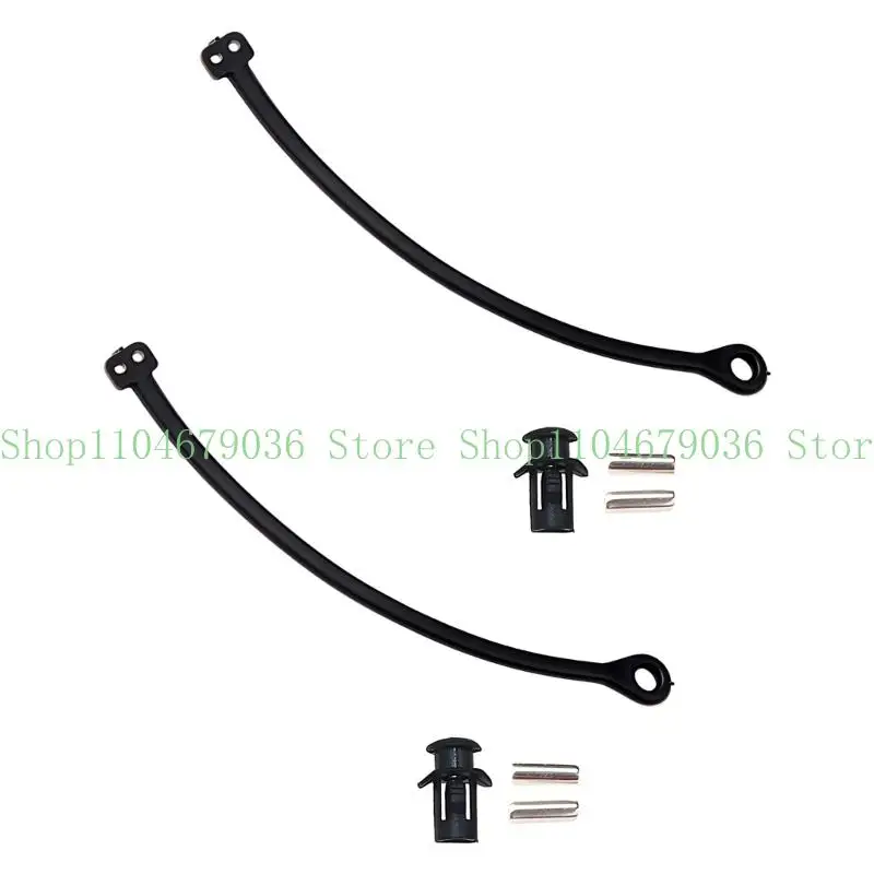 652F Door Cap Leash Replacement 2 Piece Black Plastic Cap Tether Set for Broken Cap Link Repair for Vehicle Care