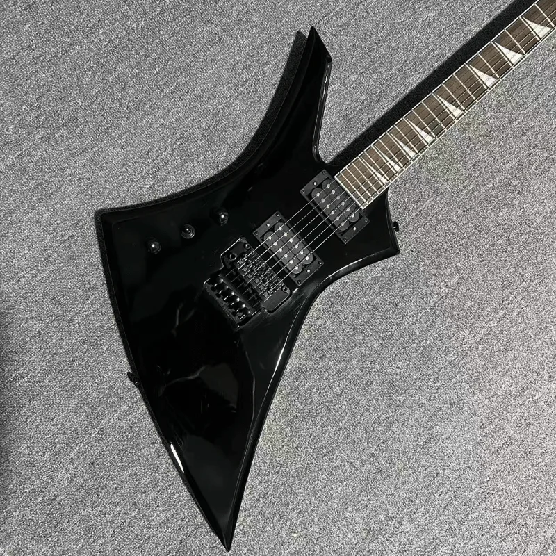 Obsidian Black Guitar HH Pickups Rosewood Fingerboard Mahogany Top Suitable For Beginners