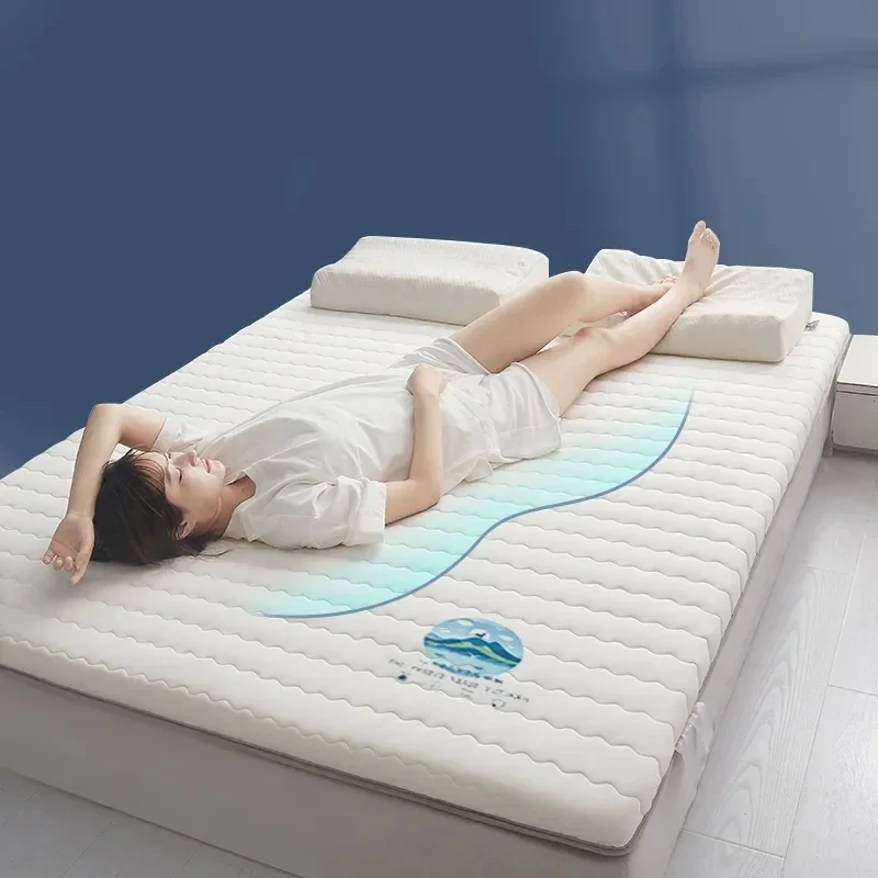 Surmatelas en mousse de coton doux, matelas tatami, latex intercalé, coussin en éponge épaissie, matelas pliants, polymères