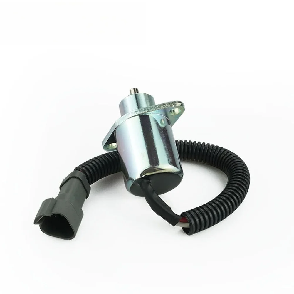 Automatic Fuel Controller Generator Fuel Solenoid Integrated Connector Design Precise Fuel Flow Control Silver Black