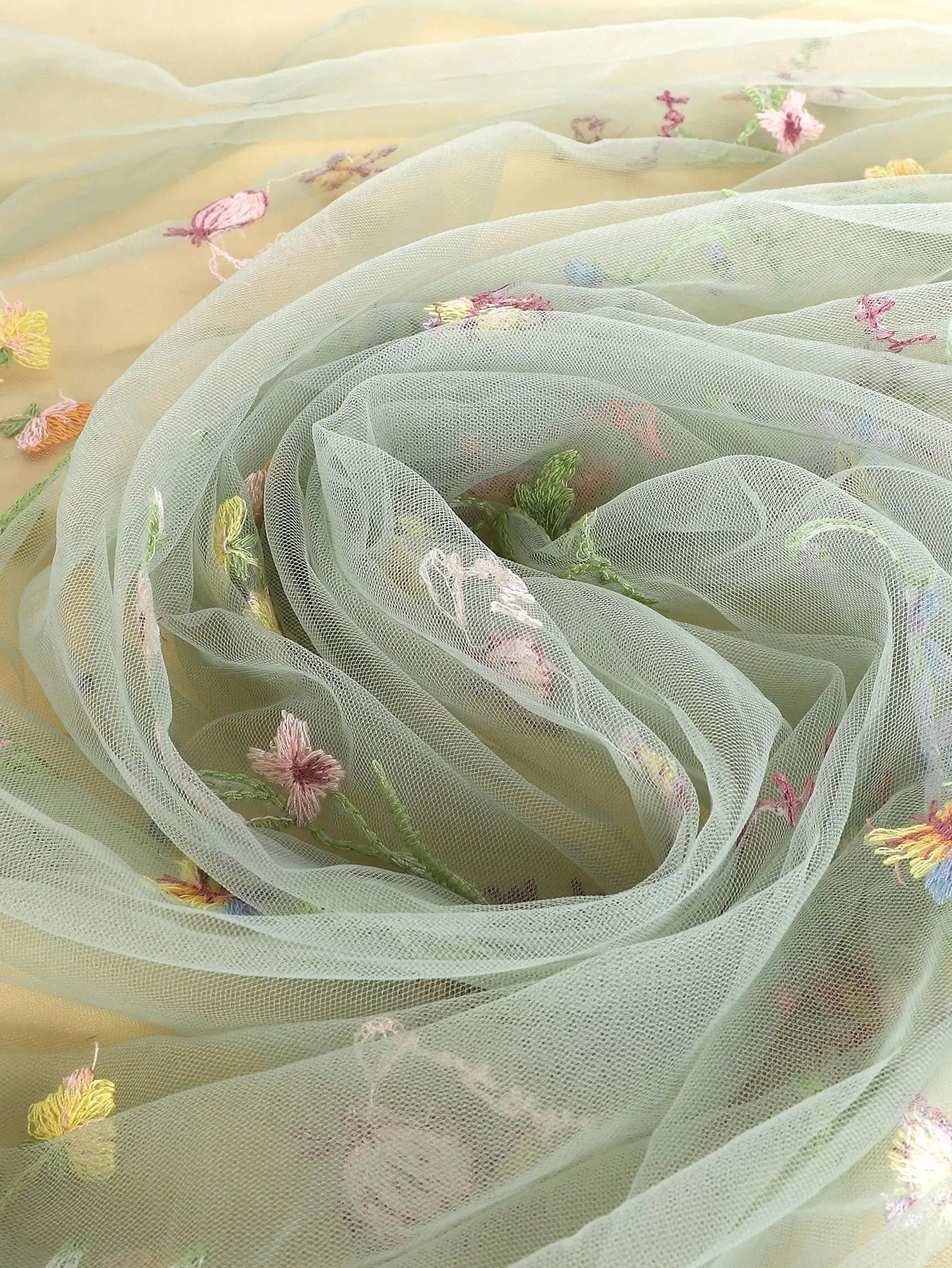 

Тюлевая ткань 36"x59" с цветочной вышивкой, сетчатое кружево, мягкая тюлевая ткань для пошива одежды, платьев, женских нарядов, рукоделия