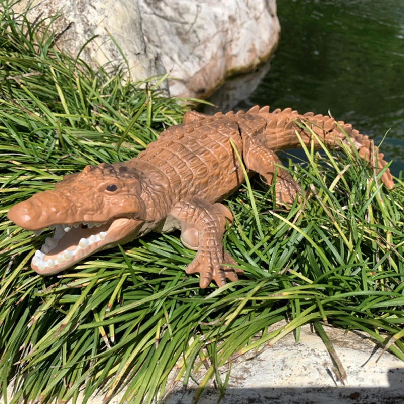 Jouets de simulation de crocodile réaliste pour enfants, poisson robotique RC, piscine, lac, étanche, télécommande, animal, cadeau pour enfants