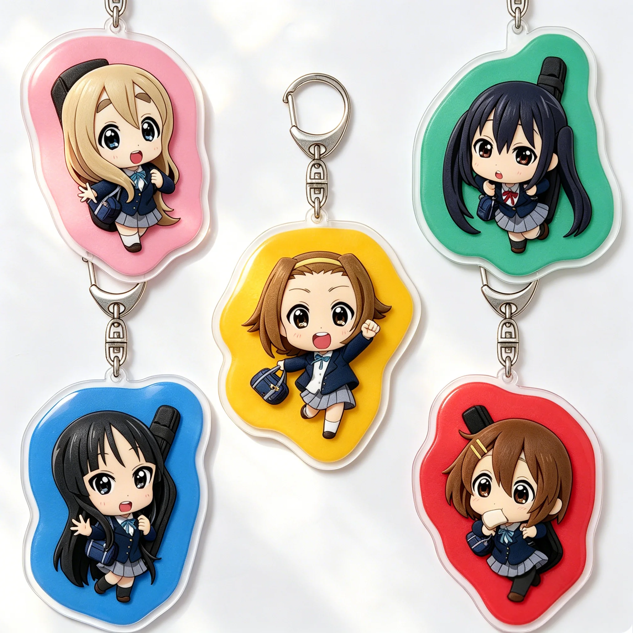 Yui Hirasawa Ritsu Tainaka Mio Akiyama Tsumugi Kotobuki Azusa Nakano Acrylic Keychain Bag pendant Bag Charm anime goods Gifts