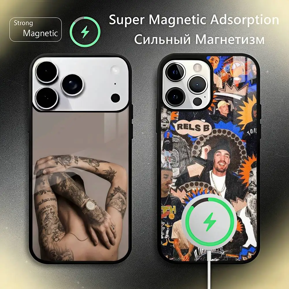 

R-Rels B Hip-hop Phone Case For iPhone17,16,15,14,13,12,11 Plus,Pro Max For Magsafe Wireless Charging