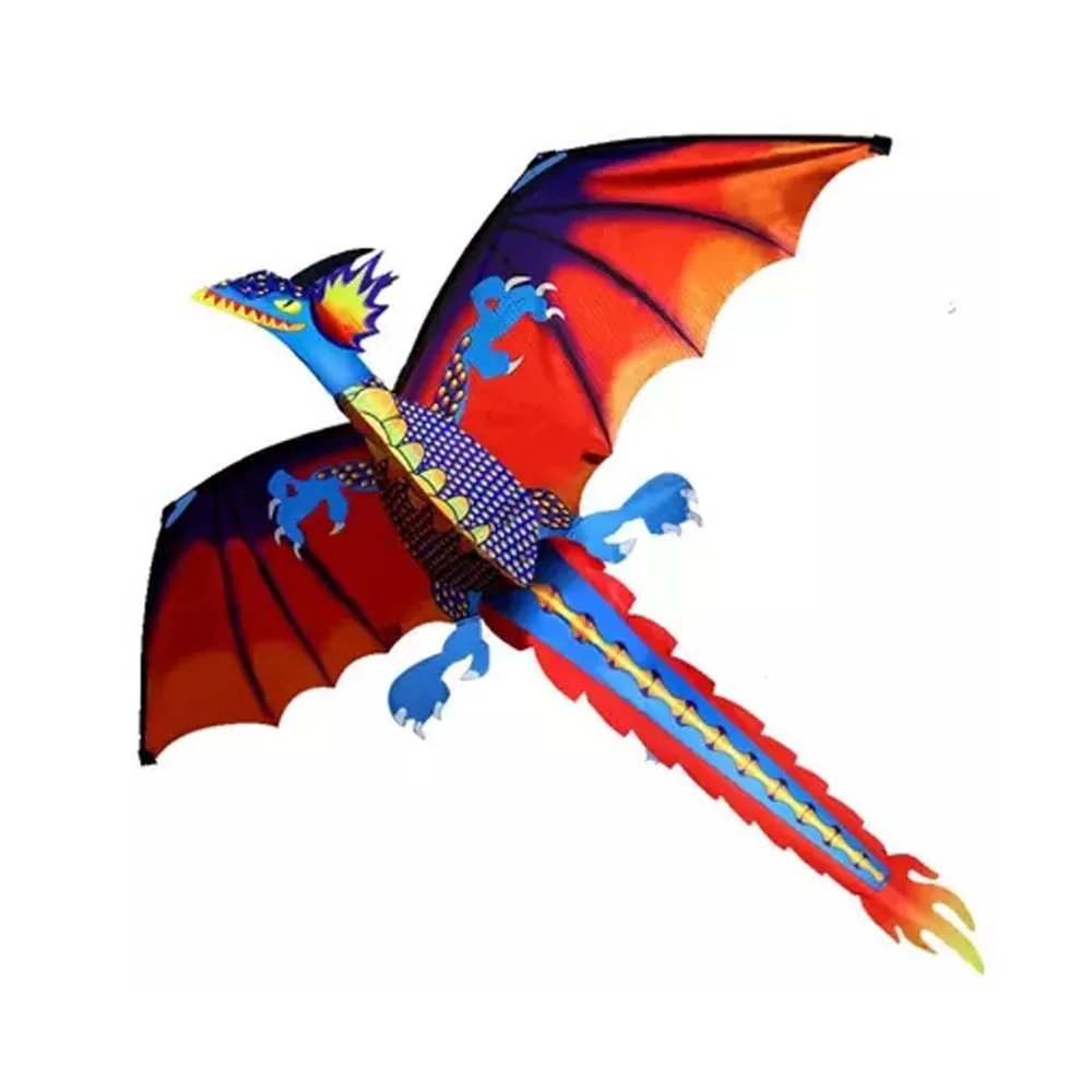 

3D Dragon Kite Kids Toy Fun Outdoor Flying Activity Game Children With Tail