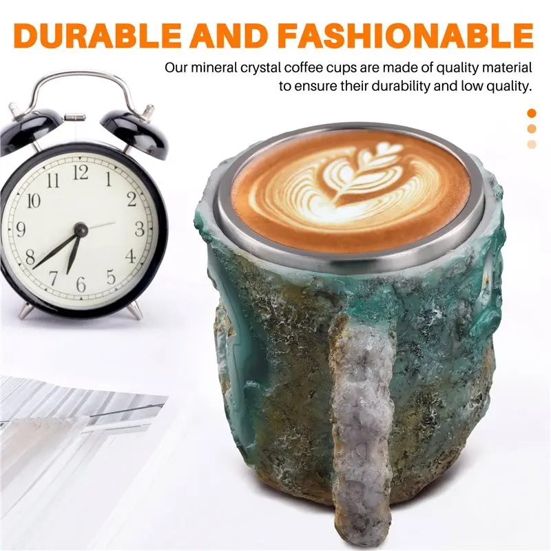 A53Q-2X Elegant Luxury Mineral Crystal Coffee Mug,Colorful Crystal Mug Translucent Coffee Mug, For Home Office Coffee Mugs,A