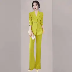 3-E3  Goddess style high-end suit two-piece suit for women 2024 spring new style ligre style workplace commuting slim suit pant