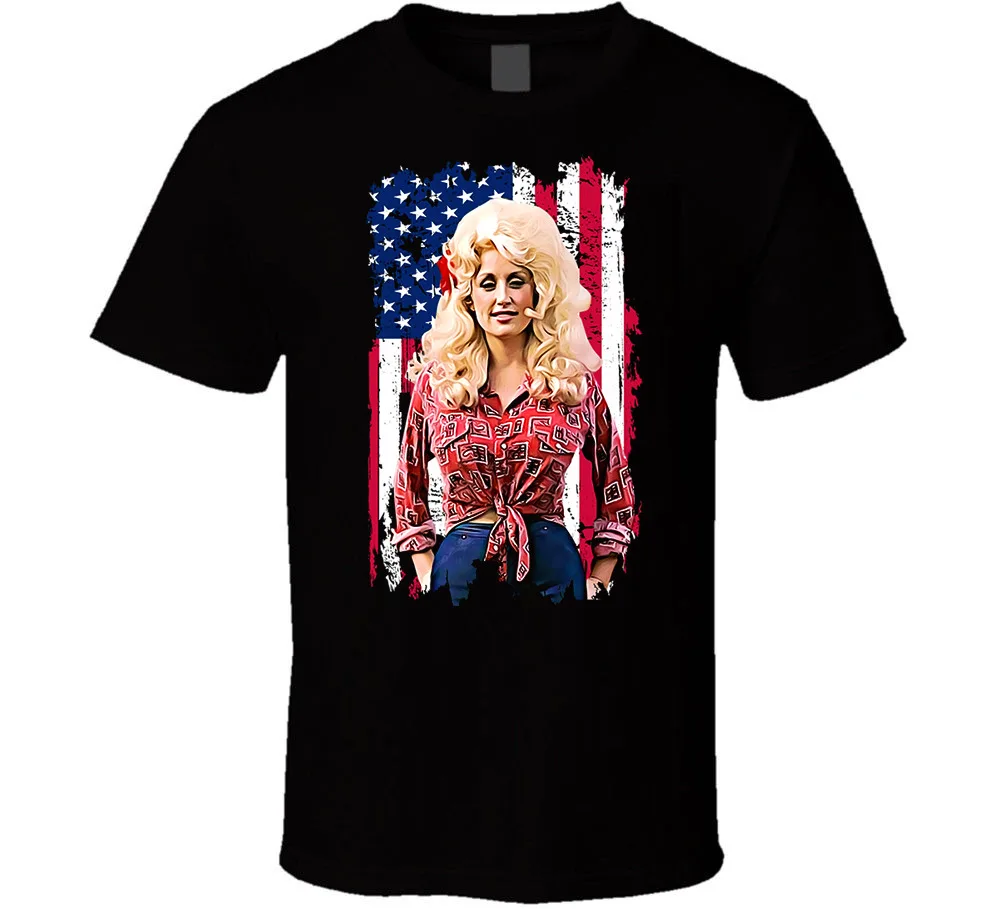 Dolly Parton Album Cover Cotton All Size Black Unisex T-shirt EE268K