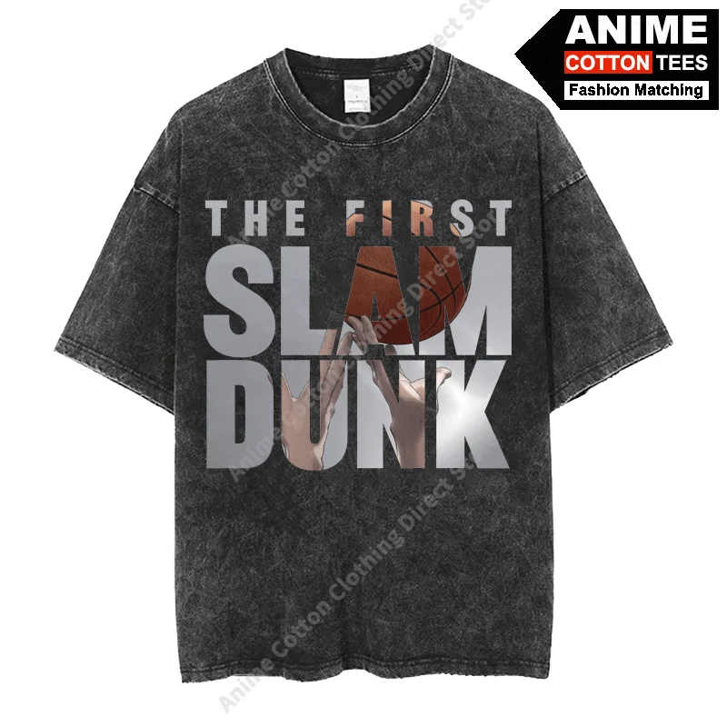

Street styl Retro T-shirt Slam Dunk - Classic Anime Print Clothes y2k Harajuku Men Women Casual Short Sleeve Cotton Loose Tees