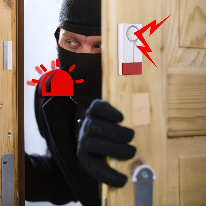 Alarma de apertura de ventana de puerta, timbre con Sensor magnético de Control remoto inalámbrico, protección antirrobo de seguridad para el hogar DIY