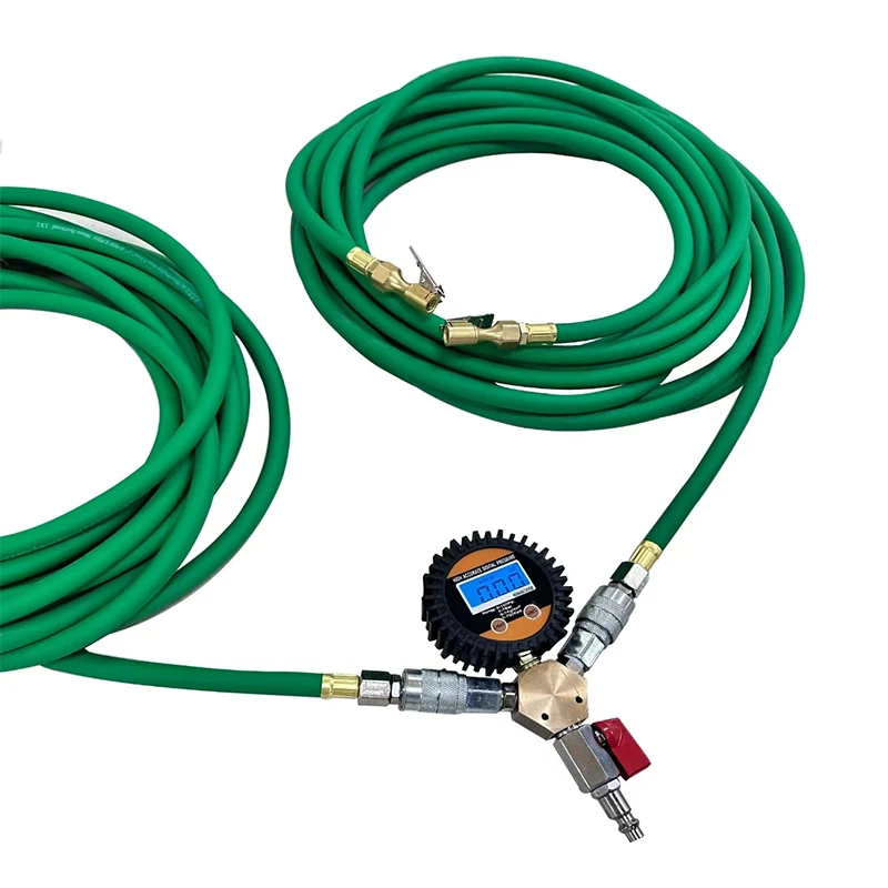 Enhanced Off-Road 4-Way Digital Tire Inflation-Deflation System with Pressure Gauge, Hose and Air Chuck - Equalizer Function