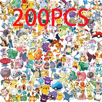 50/100/200pcs Pokemon Anime สติกเกอร์ Pikachu Kawaii สติกเกอ...