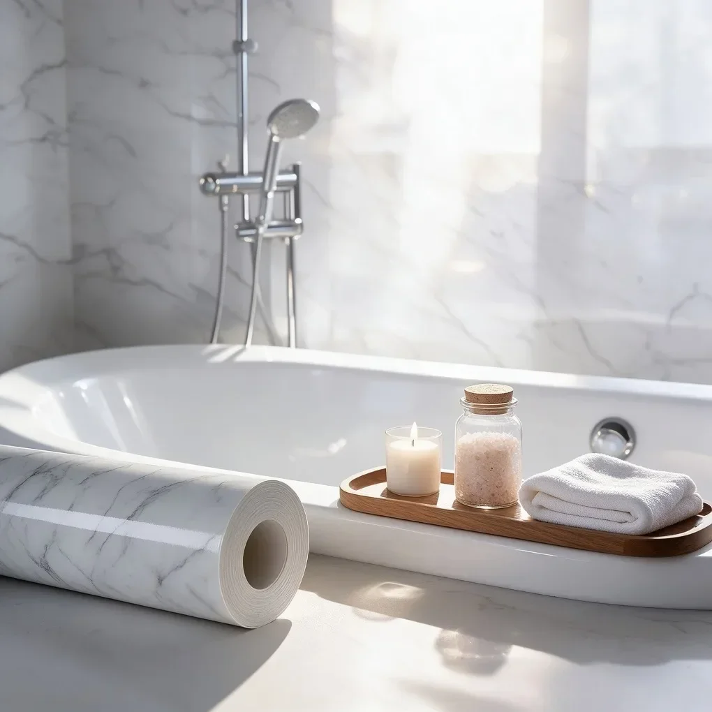 Marble Contact Paper Self Adhesive Vinyl Wallpaper Oil Proof Peel Stick Sticker for Kitchen Backsplash Bathroom Furniture Decor