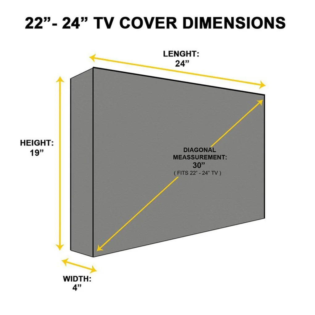 Outdoor TV Cover Television Waterproof Protector Foldable Accessory