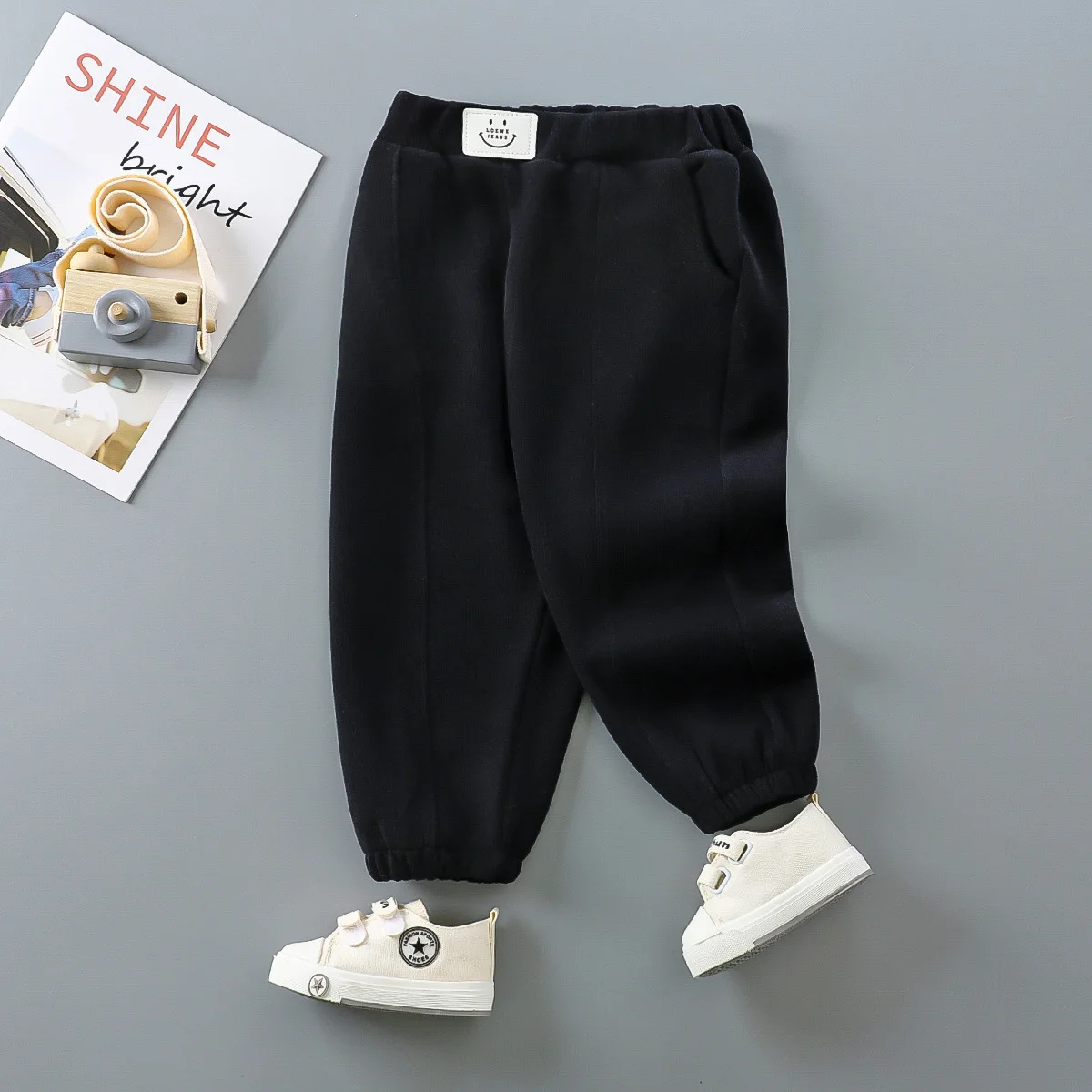 Kids Casual Athletic Solid Pocket Jogger Pant Children Long Spring Fall Thicken Toddler Boy Girl Thermal Baby Sweatpants Trouser
