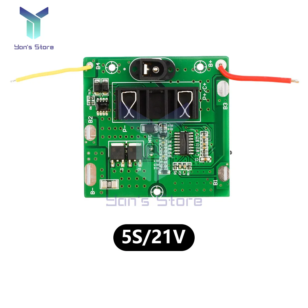 1PC 5S 21V 12A Li-Ion Lithium Battery Charging Protection Board Module Pack Circuit Board Module For Power Tools -40℃-85℃