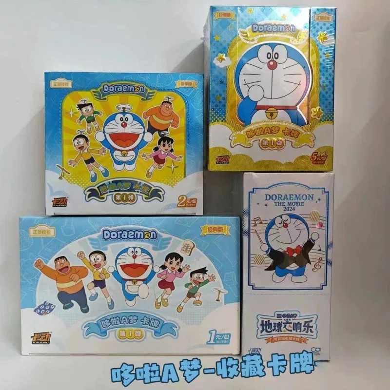 Tarjeta Coleccionable Original de Anime Doraemon, Nobi Nobita, Gato Robot, Personajes Clásicos, Tarjeta de Combinación de Alegría, Juguete de Regalo Favorito