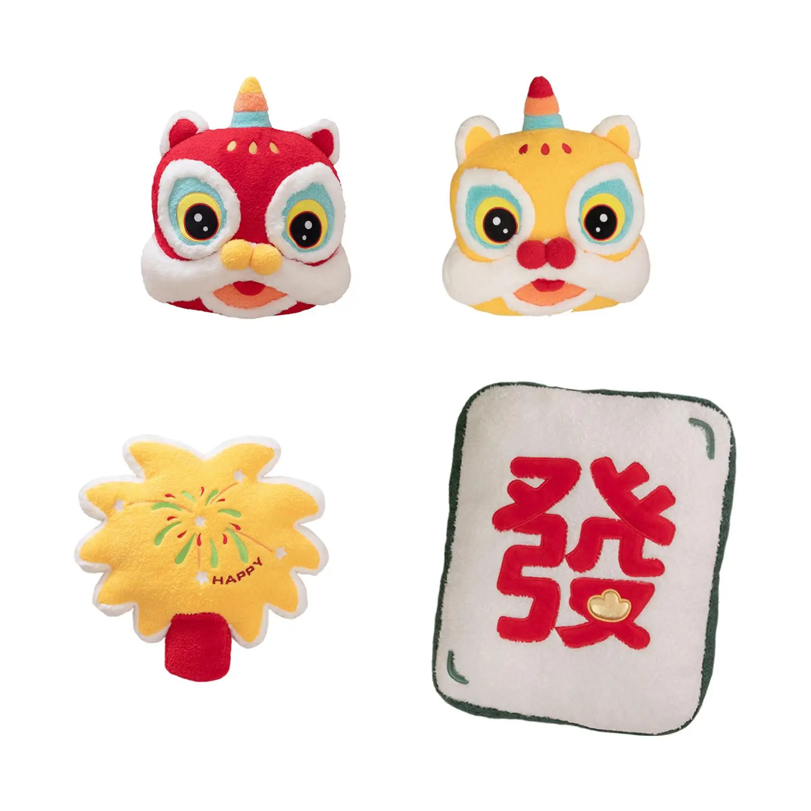 2025 Chinese New Year Pillow Lunar Year Decoration Comfortable Ornament Cartoon Photo Props Seat Cushion Cushion