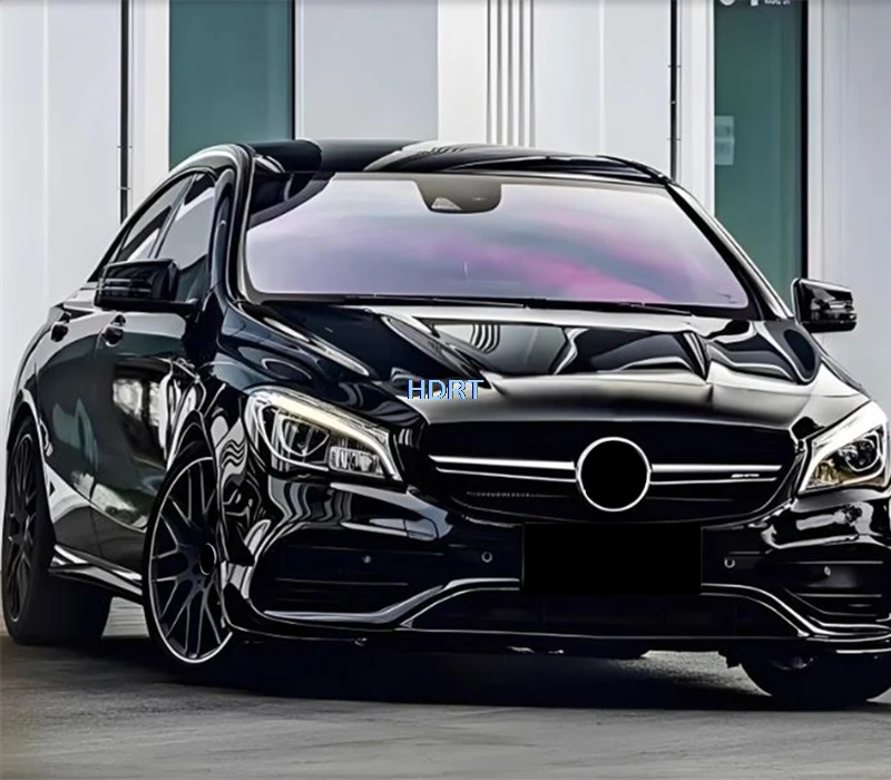 Car Styling Front Lip Shovel Racing Grille Fog Lamp Eyebrow Bumper Wind Knife Blade For Mercedes-Benz CLA Class CLA45 2016-2019