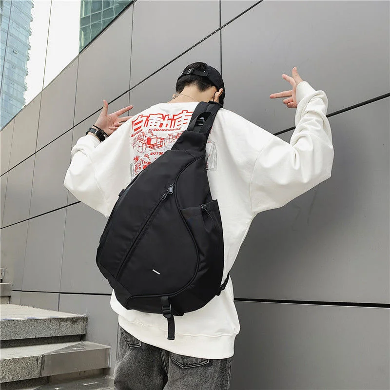 Harajuku Techwear Canvas Sling Aesthetic Man Gothic Crossbody Bags Fanny Pack For Women Handbag Bolsas Feminina Shoulder Frog