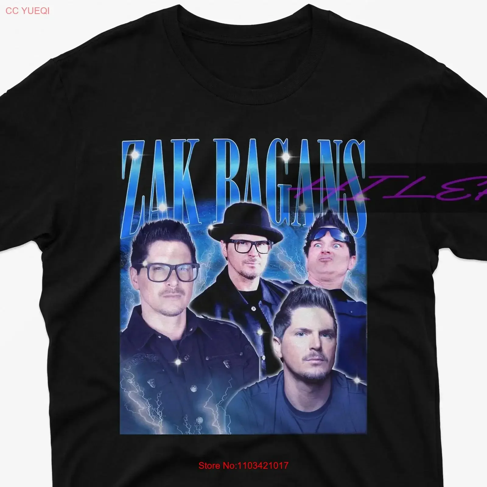 ZAK BAGANS-Camiseta Vintage Retro Meme Paranormal, Top lavado vintage para uso diario, moda gráfica versátil