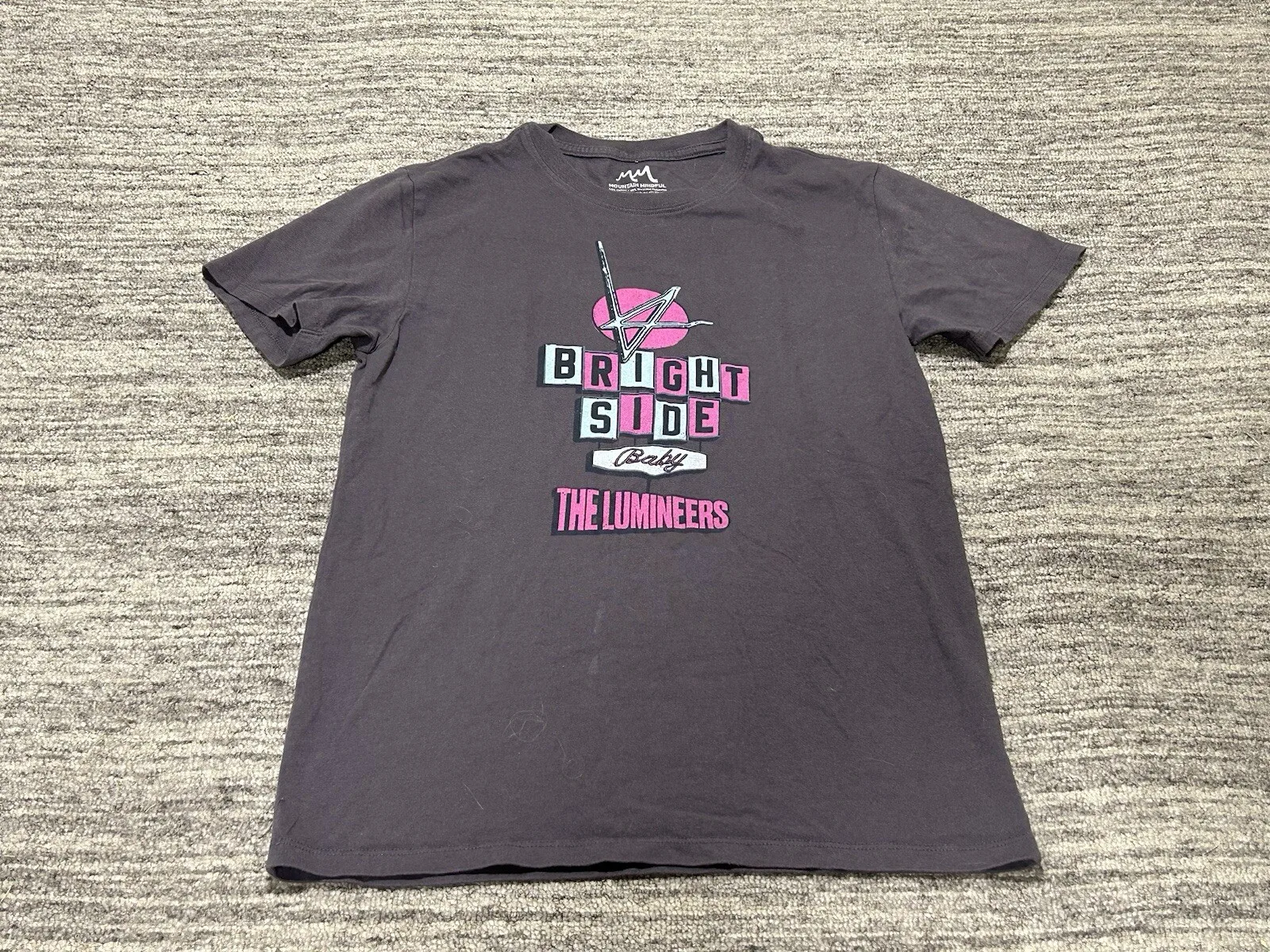 The Lumineers Tshirt Small Grey Logo Bright Side Baby Volunteer Shirt Folk Rock