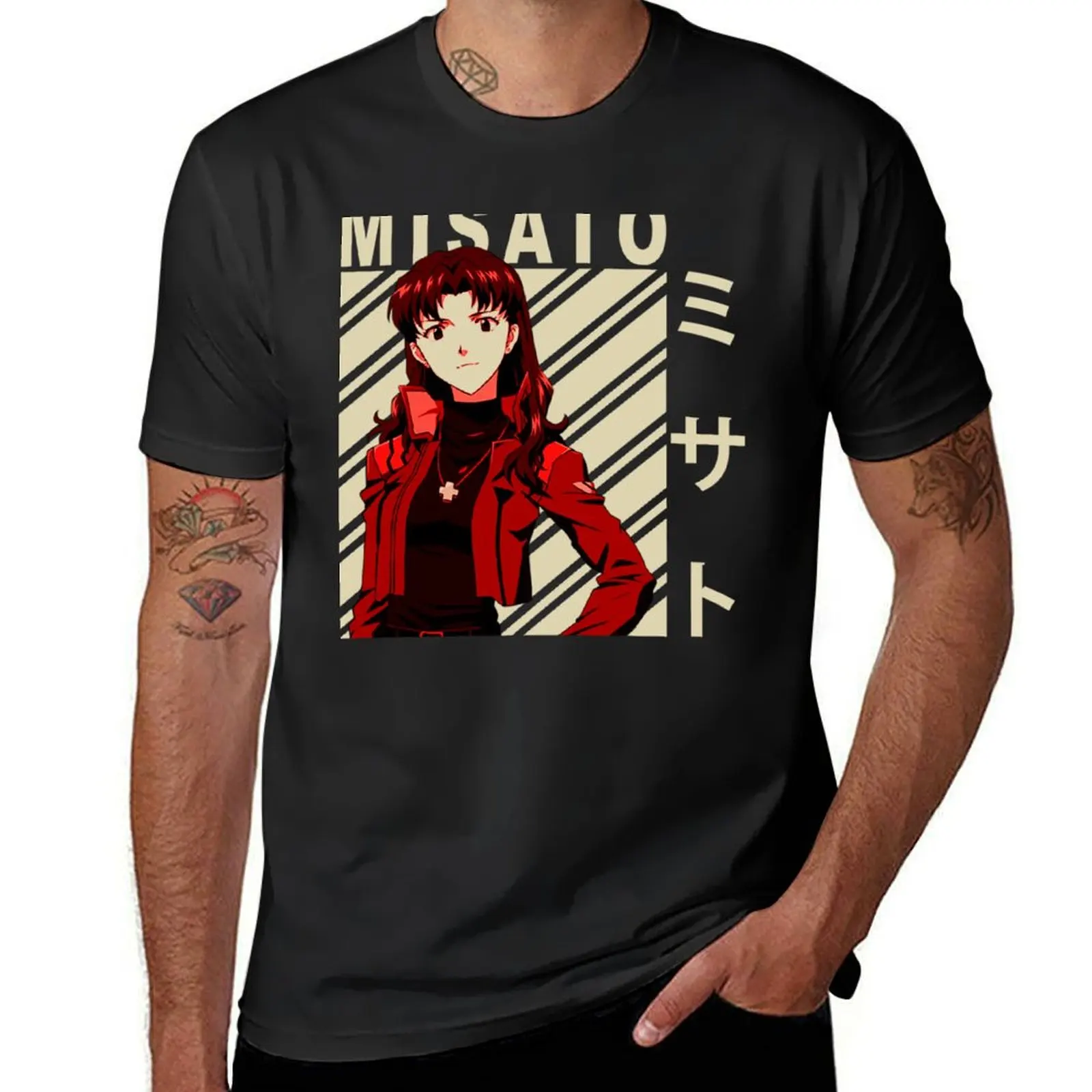 

Misato Katsuragi - Art Vintage T-Shirt Blouse sports fans t shirts for men cotton