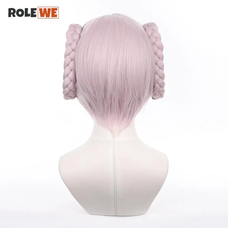 Anime Call of The Night Nanakusa Nazuna Cosplay Wig Yofukashi no Uta Braided Gray Purple Heat Resistant Hair Wigs + Wig Cap