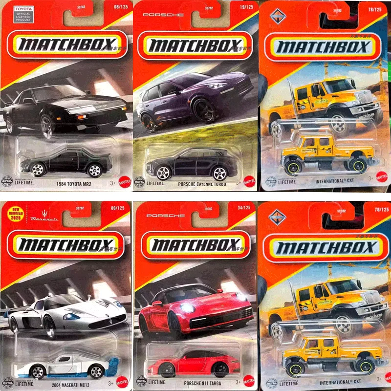 

Original Matchbox Car Toy for Boy 1/64 Diecast Maserati MC12 Toyota MR2 Mercedes Benz Porsche 911 Targa Vehicle Alloy Model Gift
