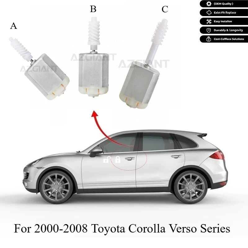 

AZGIANT for 2000-2008 Toyota Corolla Verso 4-Door Universal Door Lock Actuator Repair Kit Motor Replace Upgrade Brand New