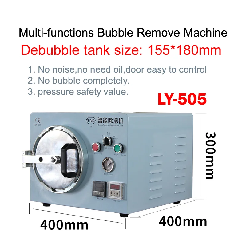 

Multi-functions Bubble Remove Machine Autoclave Smart Built-in Air Compressor No Electric Noise For LCD Screen Refurbish LY-505