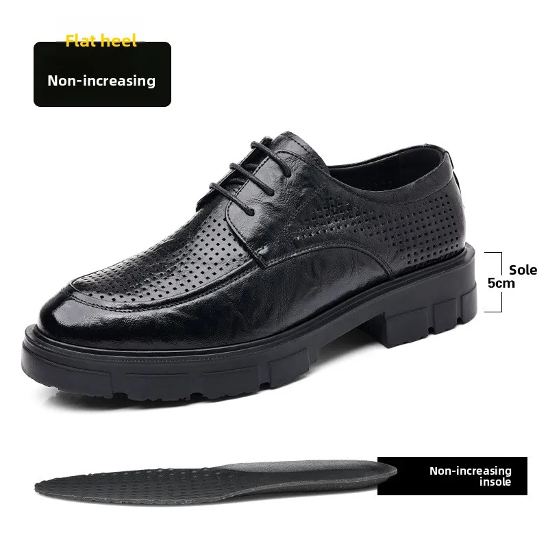 Black flat heel hollow 5cm [z81-1]