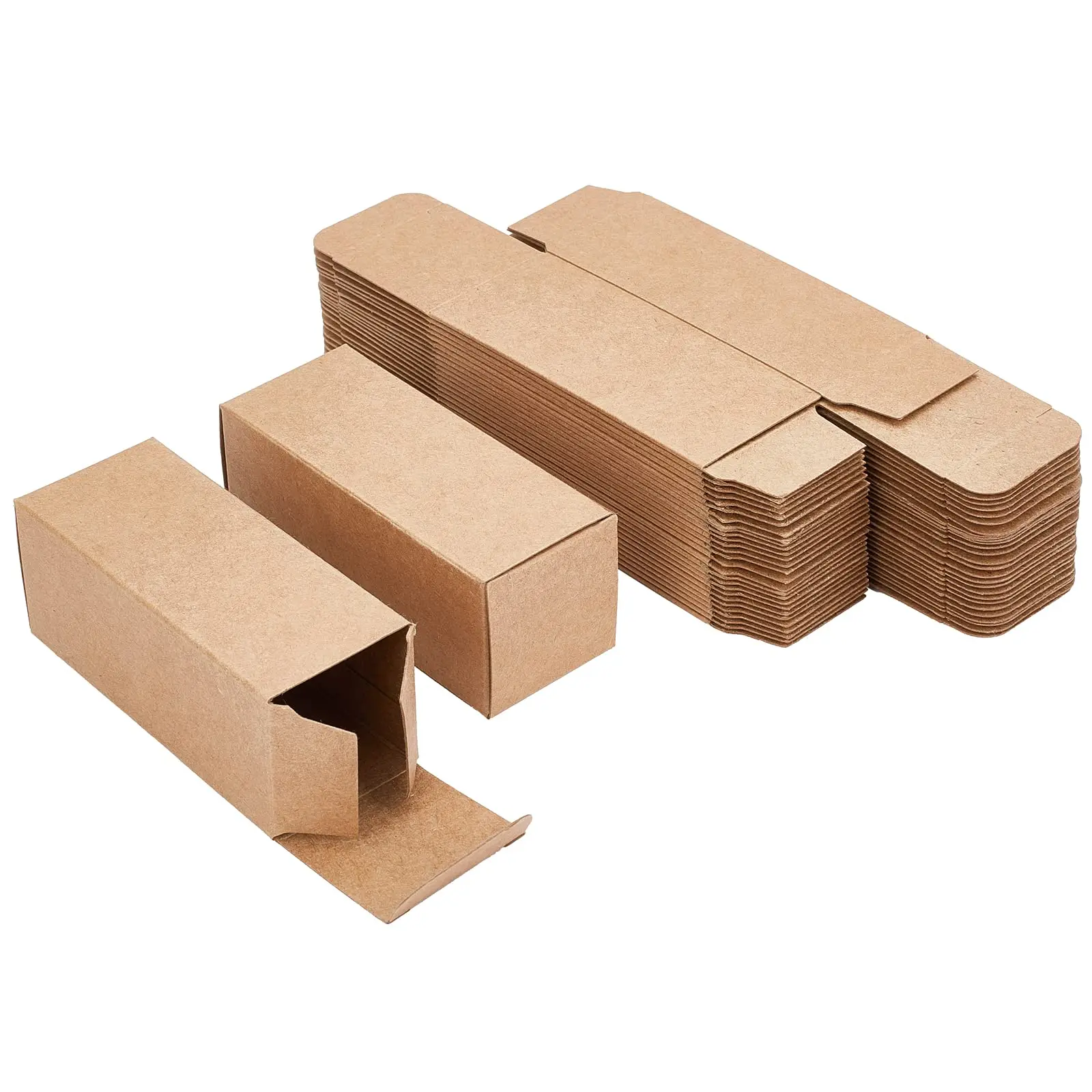 100pcs White Black Kraft Paper Tube Cardboard Boxes Essential oil bottle packaging box Blank Cosmetic Storage Box