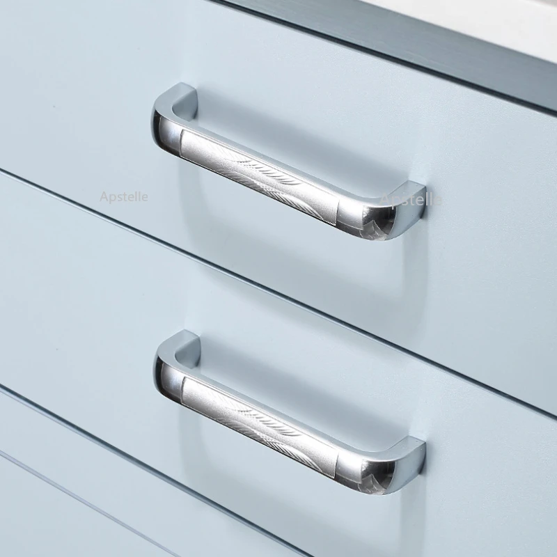 Cabinet Handles Knobs Kitchen Furniture Handle Hardware Aluminum Alloy Modern Silver Gold Door Handles Elegant Drawer Pulls