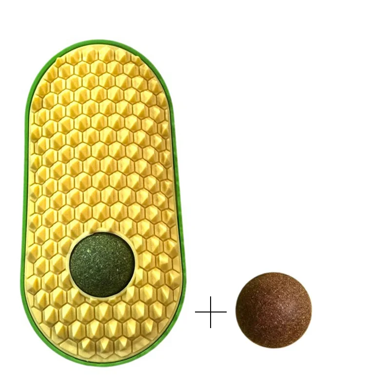 Catnip Toys Balls that Stick on Wall, Catnip Wall Balls for Cats Lick,Cat Face Scratchers, Cat self Groomer for Indoor Cats - view 6