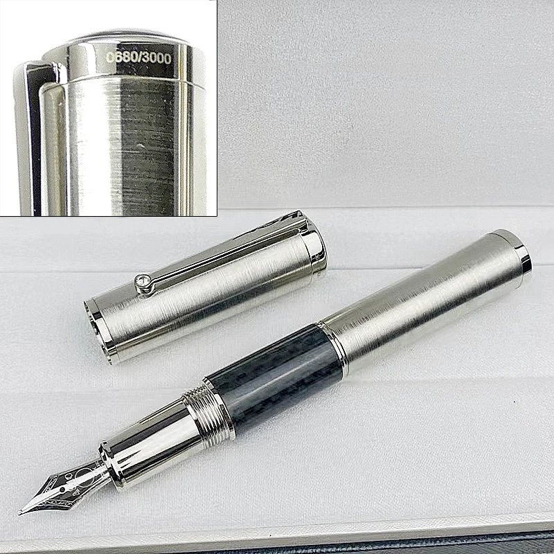 

AGD Limited Edition Luxury Classic MB Fountain/Rollerball Pen Mahatma Gandhi Metal And Carbon Fiber Barrel With Serial Number