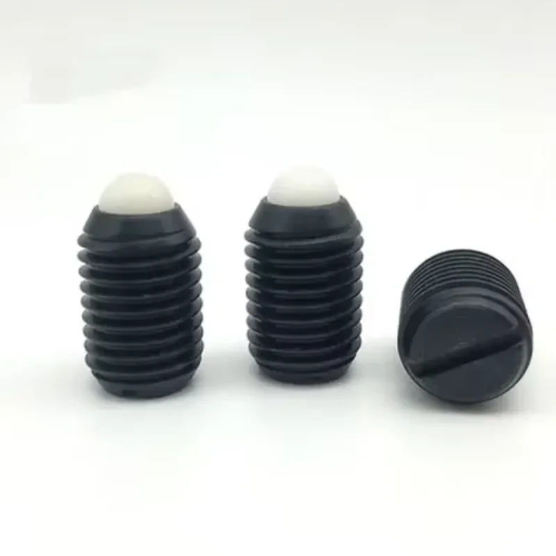 

ZkDChQmI 2pcs M12 Nylon head Slotted Ball plunger Set screw Spring positioning bead Wave beads bolt Carbon steel 20mm-30mm Lengt