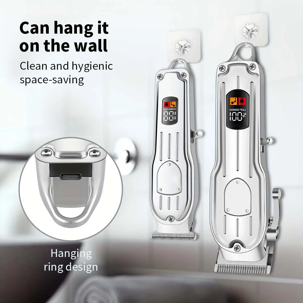 Professional Cordless Hair Clipper Set with Digital Display, T-Blade Trimmer & Hair Clipper & Guide Combs Hair Grooming for Men’s Barber Salon-Grade Haircutting at Home Gifts for Men